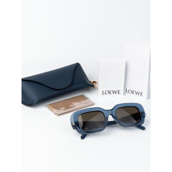 Loewe Women Sunglasses Blue Brown Rectangle LW40158F SLIM 84E NEW AUTHENTIC main image 5